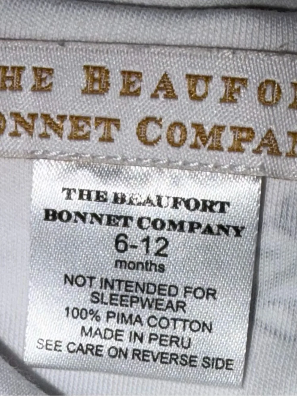 The Beaufort Bonnet Co romper with horses and elbow patches sz 6-12 mo NWOT